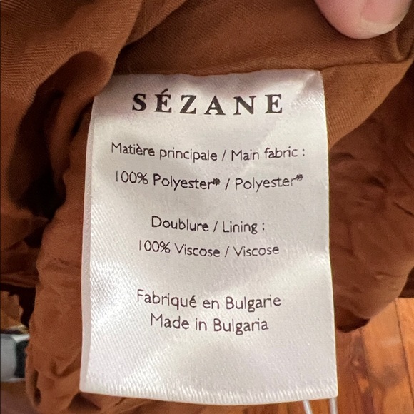 Sezane Elegant Brown Pleated Dino Skirt size 36 us size 4 - Picture 7 of 7